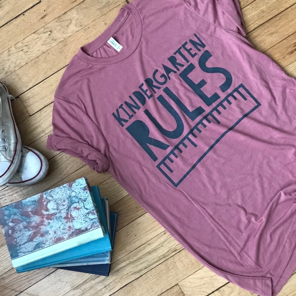 KINDERGARTEN RULES T-shirt - Picture 5 of 6